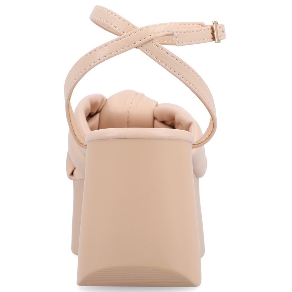 Journee Collection Women's Tan Platform Sandals - Picture 3 of 8